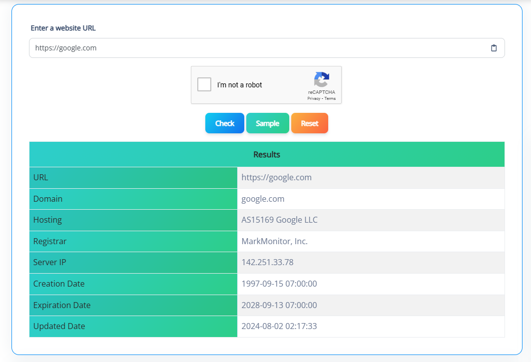 web hosting checker tool